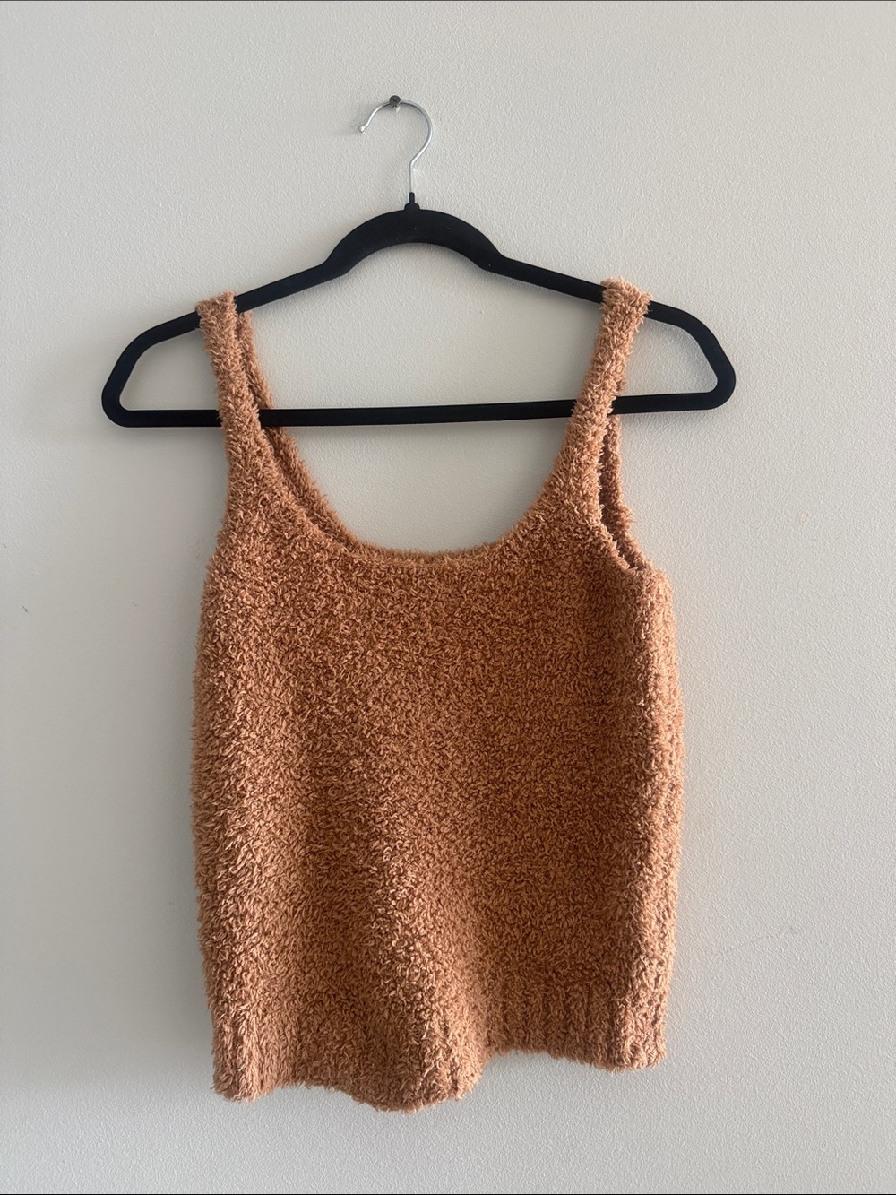 Skims Cozy Textured Tank Top in Camel